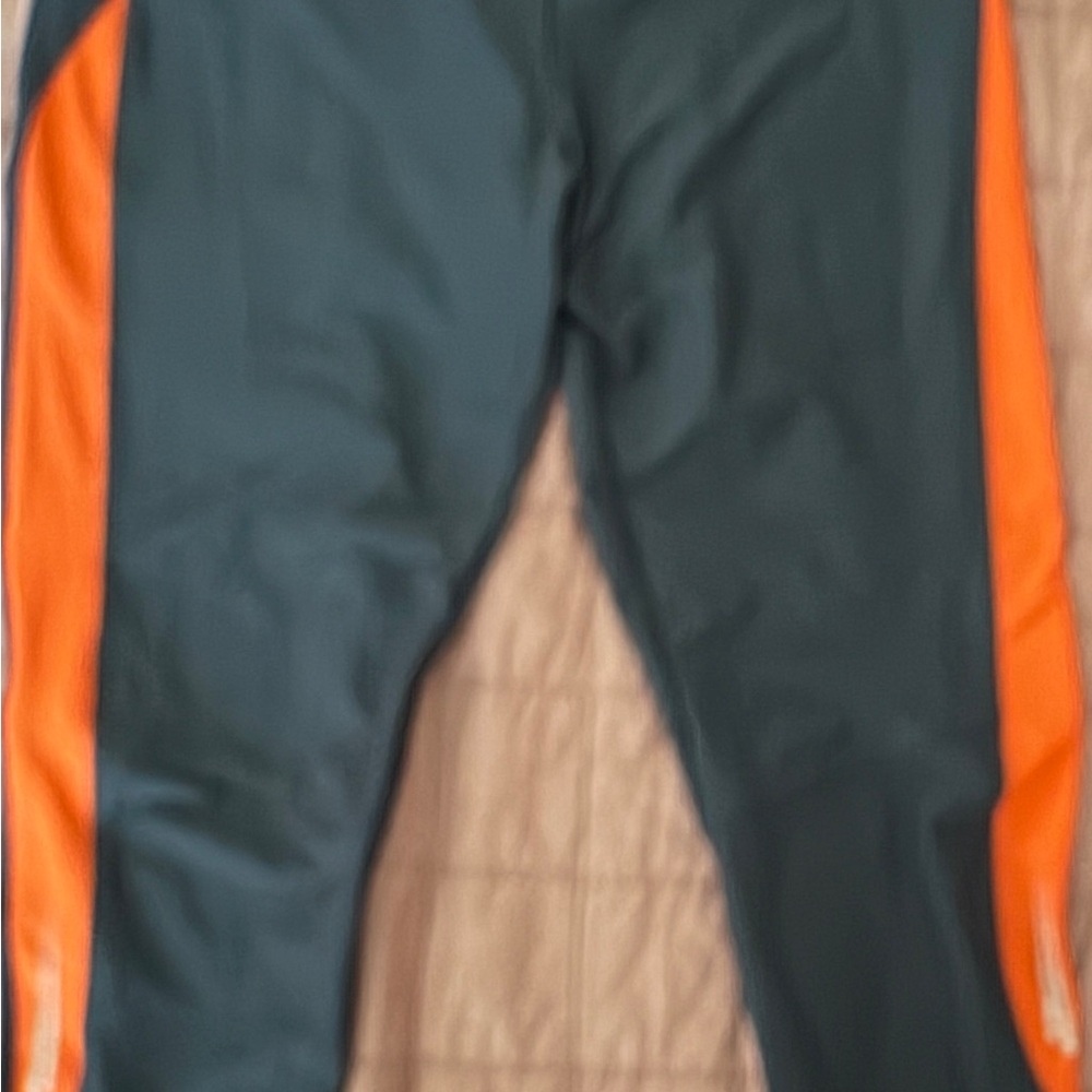 Spalding Gray Joggers with Orange Side Stripes